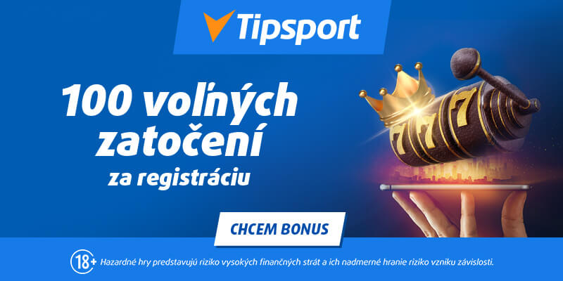 Získajte 100 voľných zatočení po dokončenej Tipsport registrácii