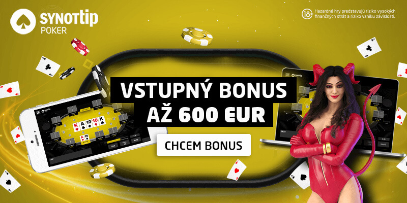 Synottip poker bonus 600 €