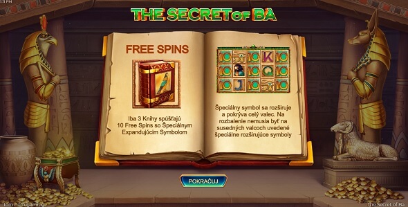 Free spins v The Sescret of BA