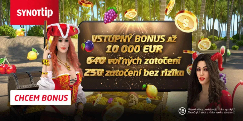 Synot Tip casino vstupný bonus