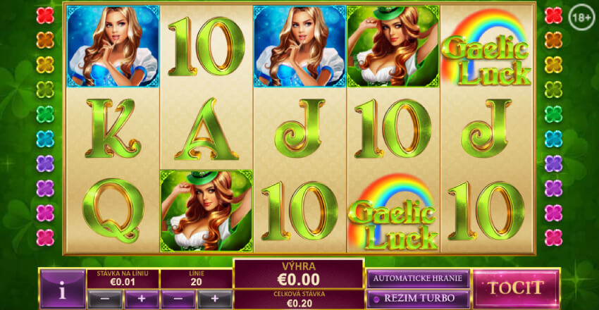 Doxxbet online kasíno - automat Gaelic Luck od Playtechu