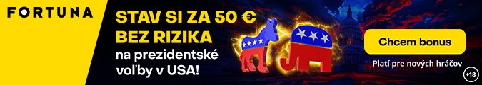 Tipujte výsledky prezidentských volieb v USA s Fortuna bonusom 50 € bez rizika