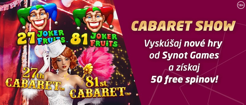 SynotTip Cabaret Show o 50 voľných zatočení