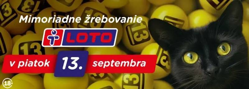 Mimoriadne žrebovanie LOTO na piatok 13.