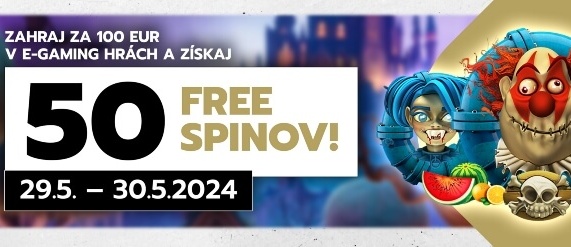 Slovmatic promo 50 free spinov