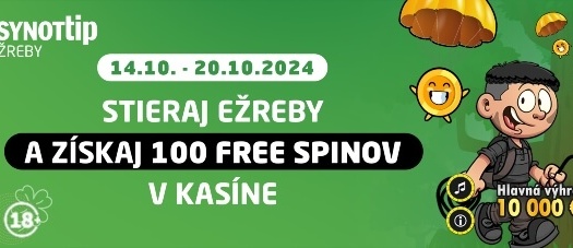 100 free spinov v SynotTipe