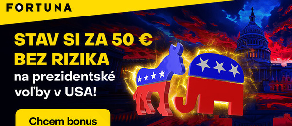 Fortuna stávka bez rizika 50 eur na americké prezidentské voľby