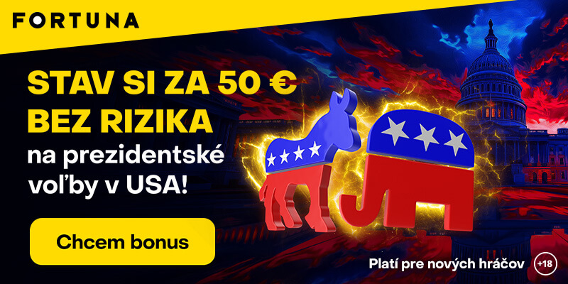 Fortuna stávka bez rizika 50 eur na americké prezidentské voľby